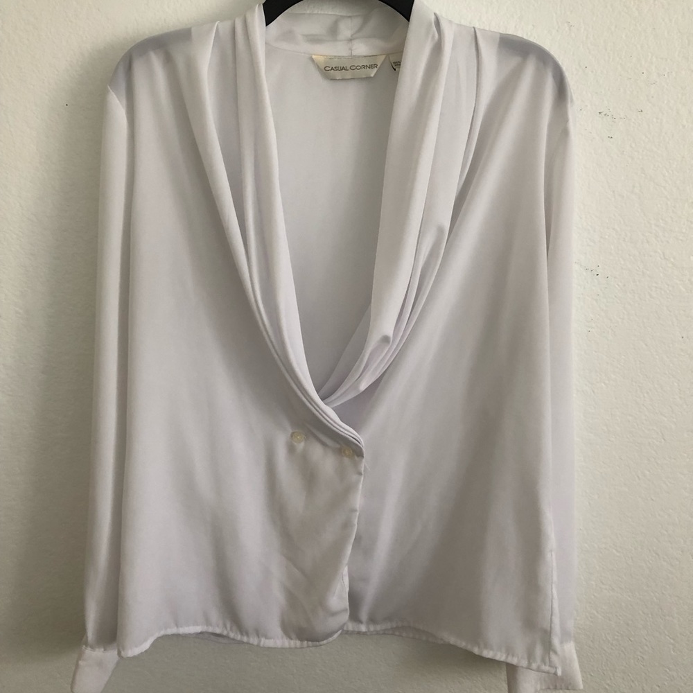 Long Sleeve White Blouse